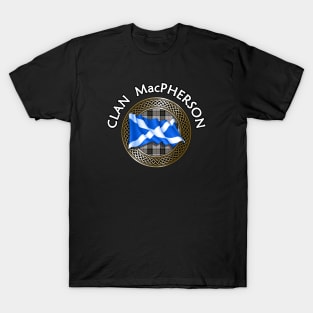 Clan MacPherson Crest & Tartan Knot T-Shirt